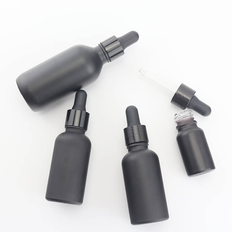 Black dropper bottle