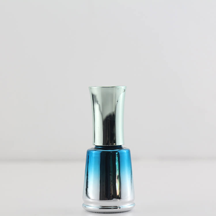 Gradient blue nail polish bottle