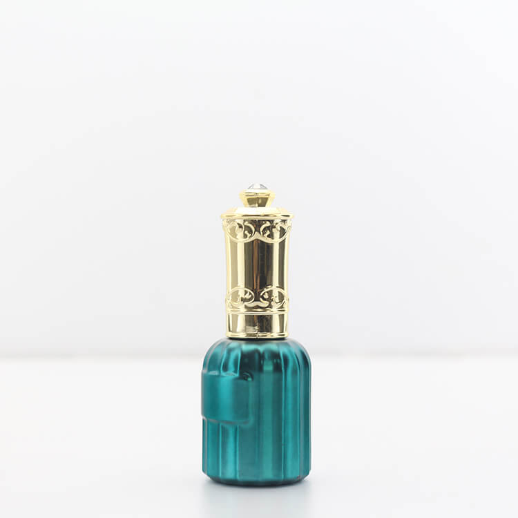 Green nail polish bottle