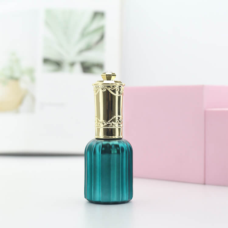 Green nail polish bottle