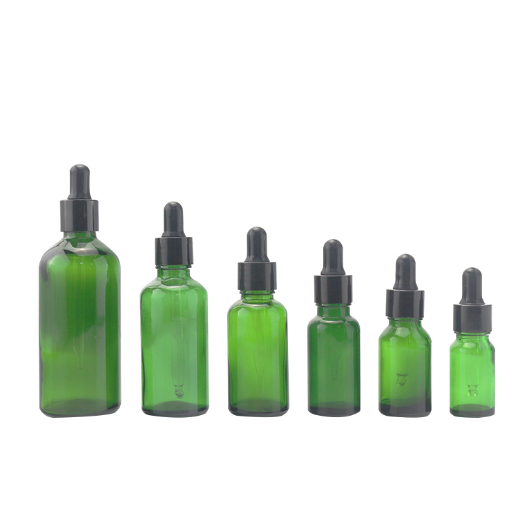 Empty Green Vape Oil Serum Hair Oil Beard Oil Dropper Bottle Custom