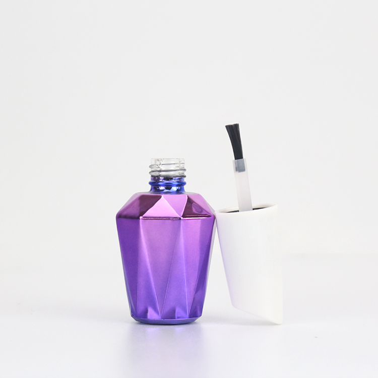 10ML Purple UV Gel Nail Polish Bottle Liquid Glue Bottle With Brush Manufacturer