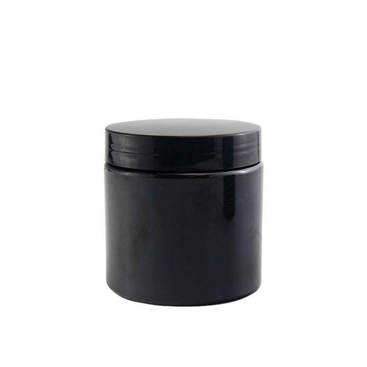 200ml Black PET Plastic Jar Wholesale Powder Jars Face Cream Jars