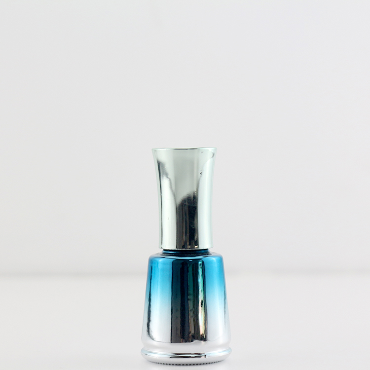 8ml Blue Gradient Empty Nail Polish Bottle Liquid Glue Bottle With Brush Custom