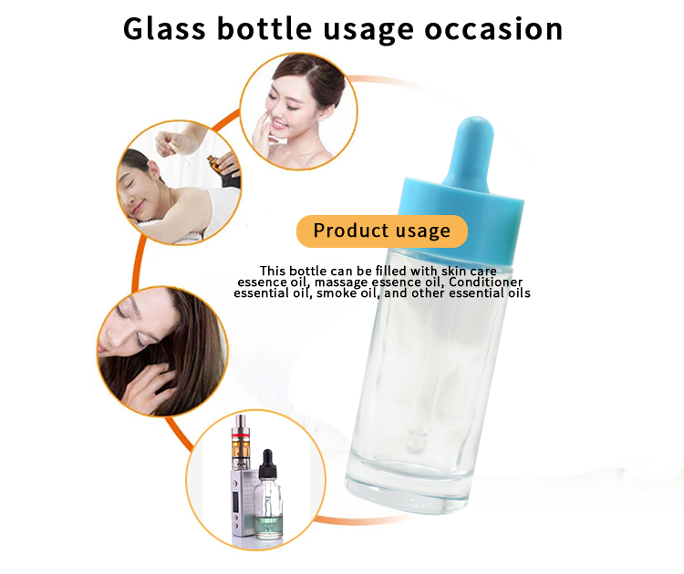 1 oz clear glass dropper bottles