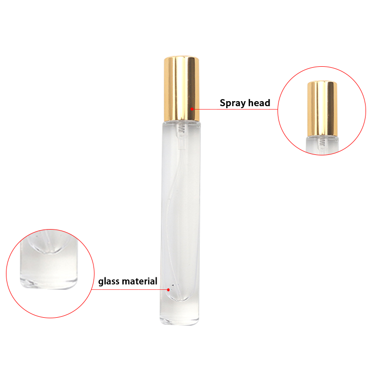 10ml clear perfume spray glass bottle