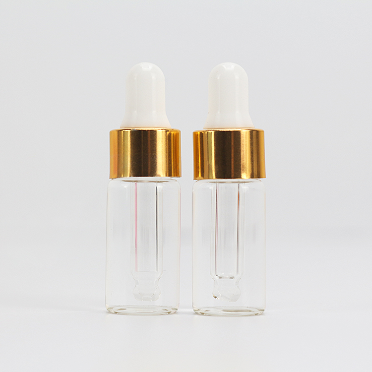 3ML Mini Clear Glass Essential Oil Dropper Bottle Perfume Sample Bottle Travel