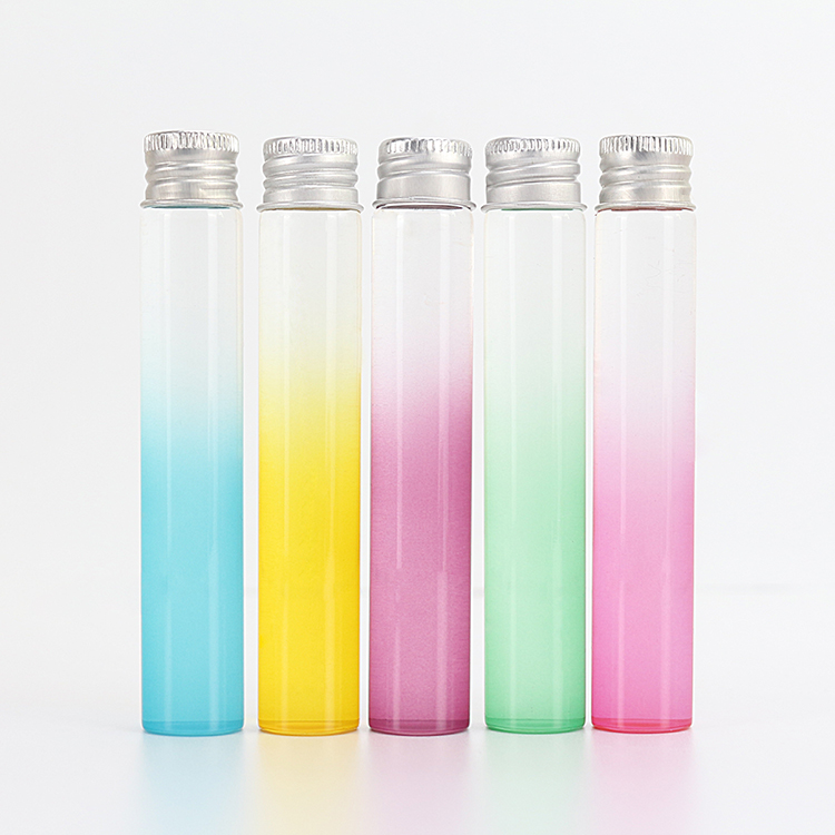 15ML Gradient Empty Glass Powder Drawn Tubes Bottle Wholesale Custom