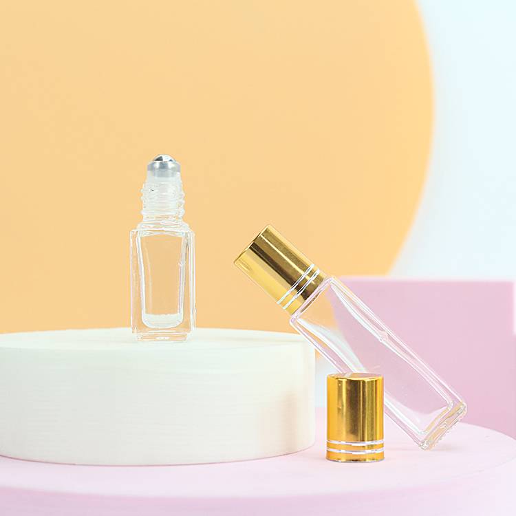 5ML 10ML Square Perfume Essential Oil Eye Oil Roll On Bottle Custom