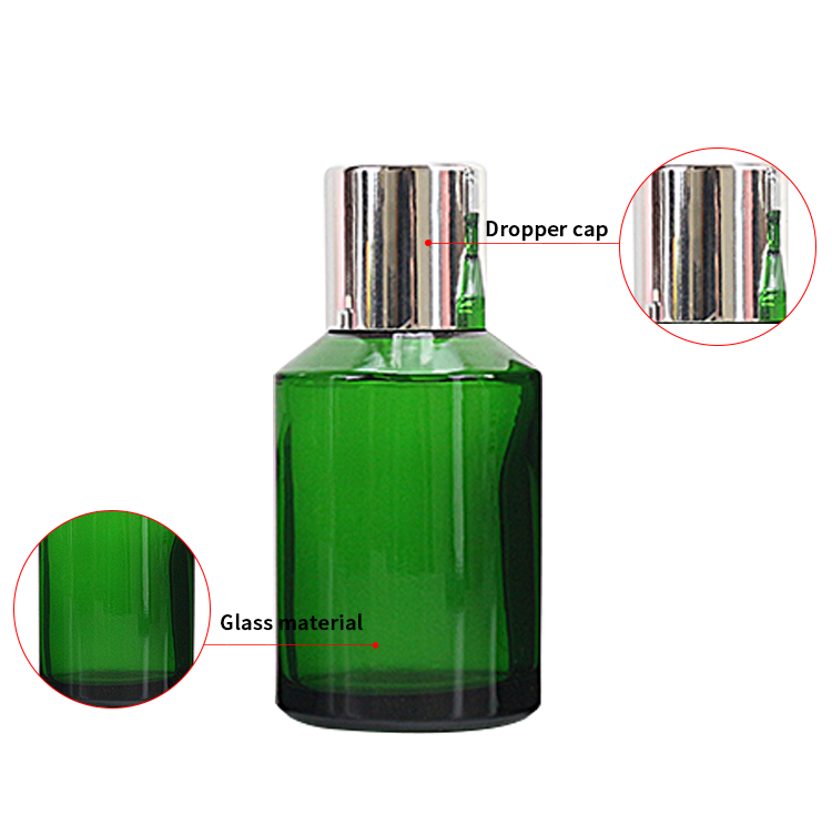 green luxury cosmetic jars