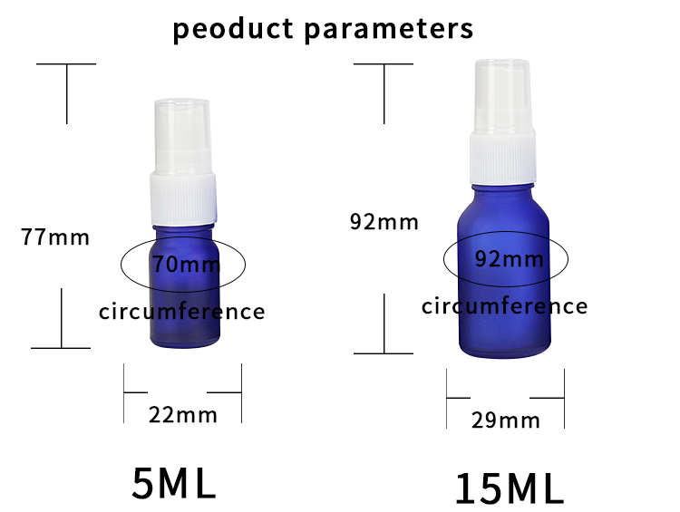 5ml 15ml mini frosted spray bottle manufacturer