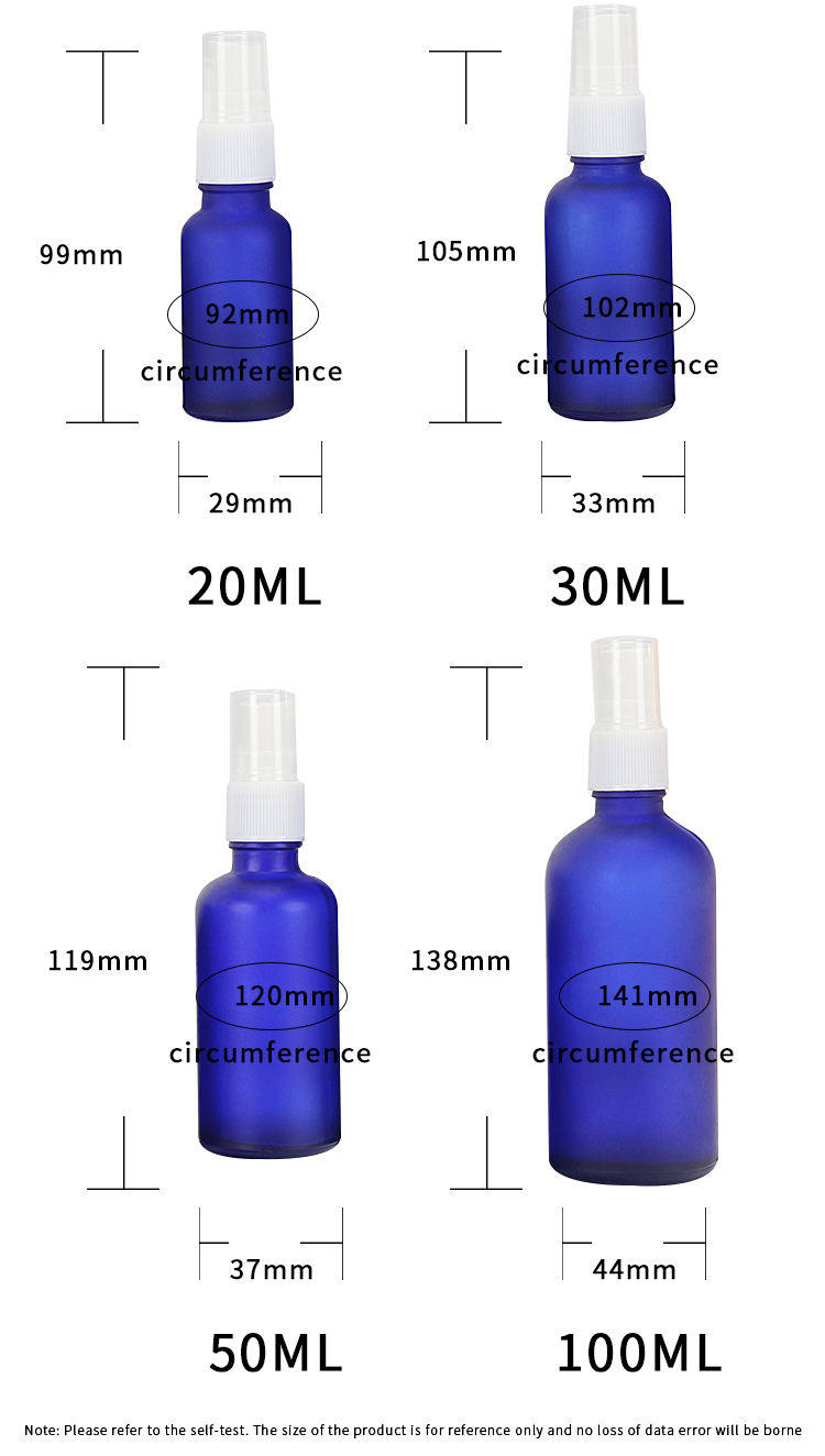 50ml 100ml frosted glass spray bottle manufacturer