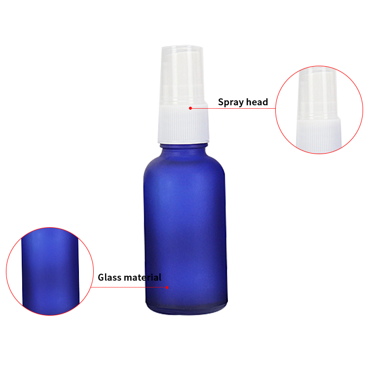 30ml blue frosted alcohol spray bottle