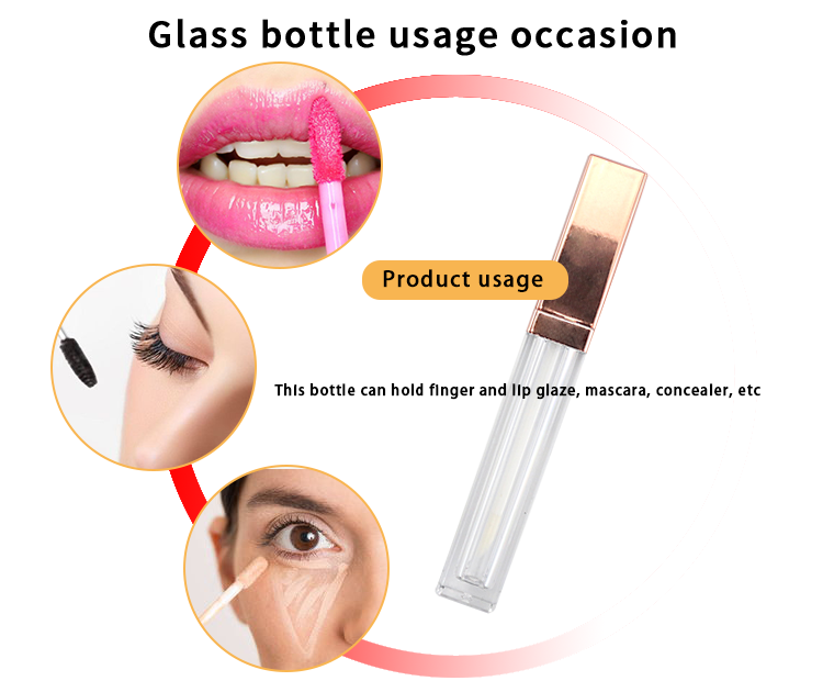 6ml empty lip gloss tubes with wand wholesale