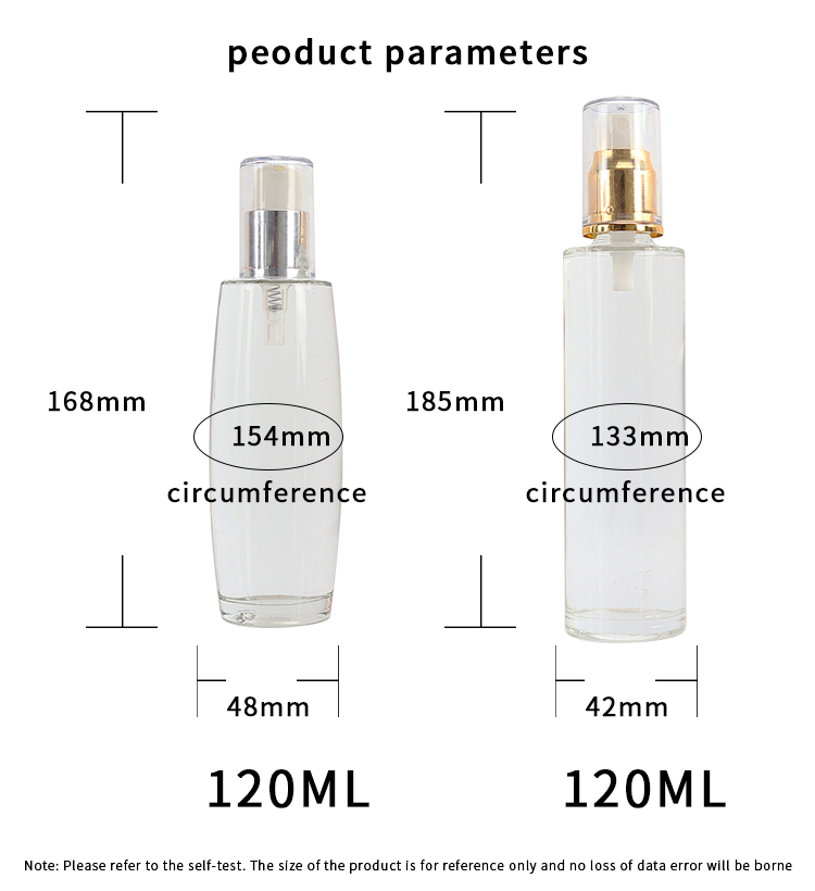 120ml clear glass empty perfume  spray bottle supplier