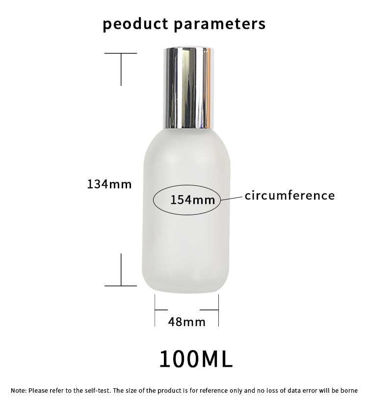 100ml frosted round empty perfume spray bottle manufacturer
