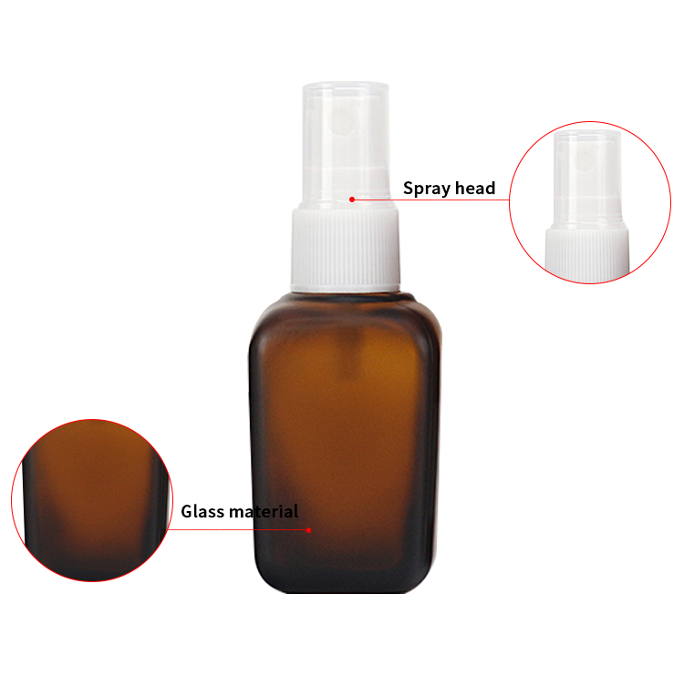 25ml 35ml 100ml frosted amber essential oil bottle