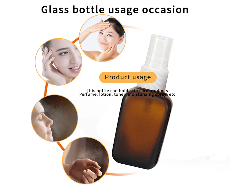 25ml amber glass perfume spray bottle