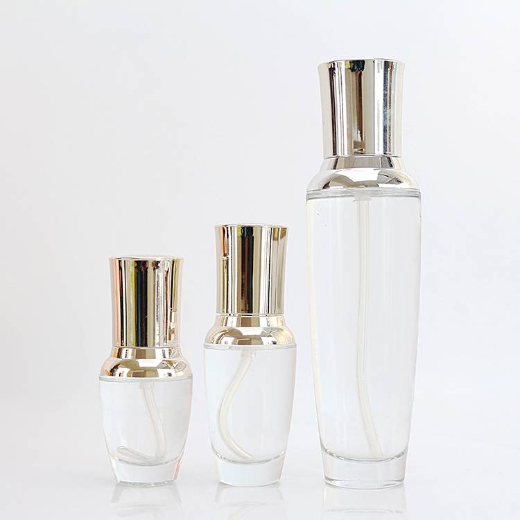 20ml 30ml 120ml Clear Glass Lotion Pump Bottle Manufacturer