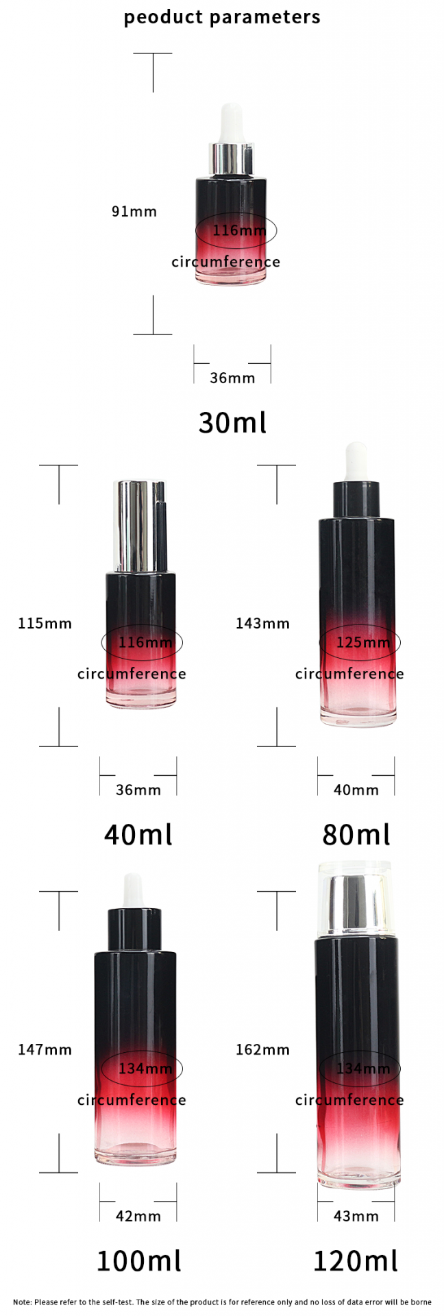 40ml 80ml airless cosmetic containers