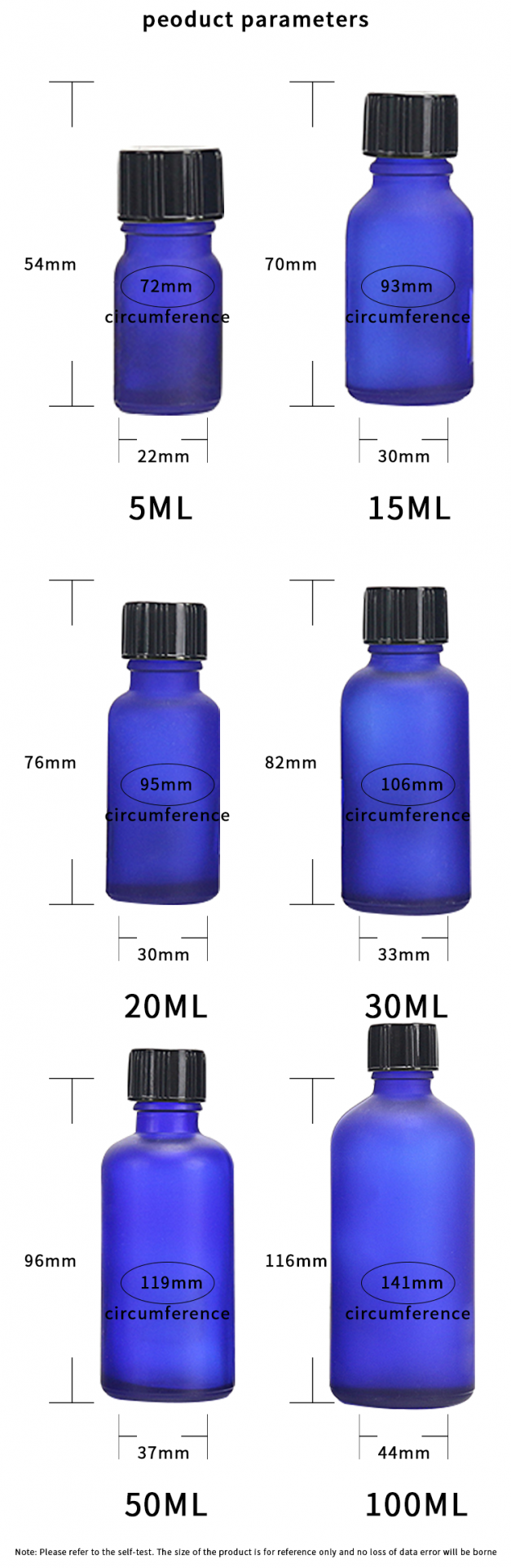 essential oil sample vials