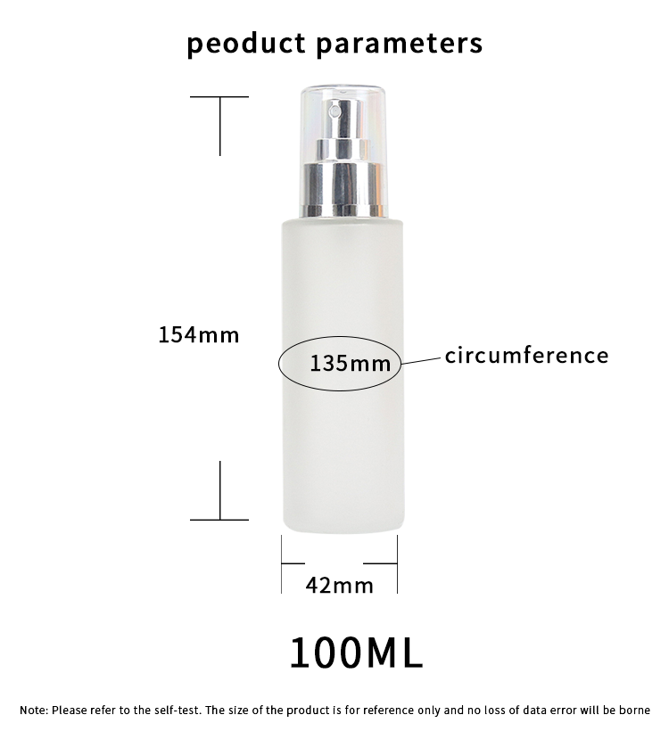 100ml white frosted glass skincare water spray bottle supplier