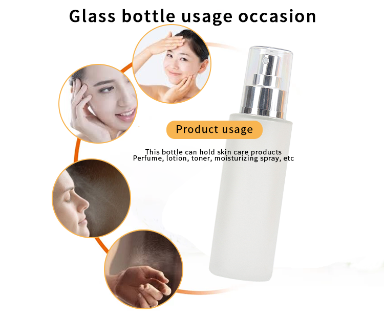 100ml frosted glass perfume spray bottle custom
