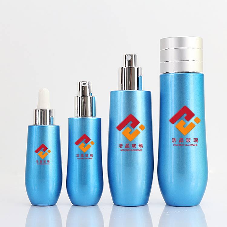 blue airless cosmetic containers