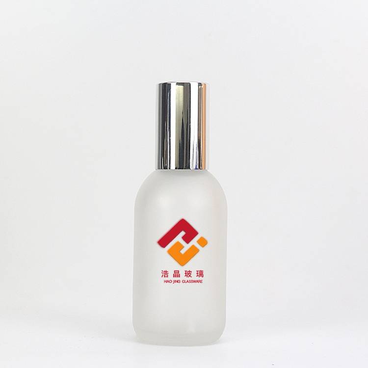 custom 100ml white frosted perfume glass spray bottle supplier