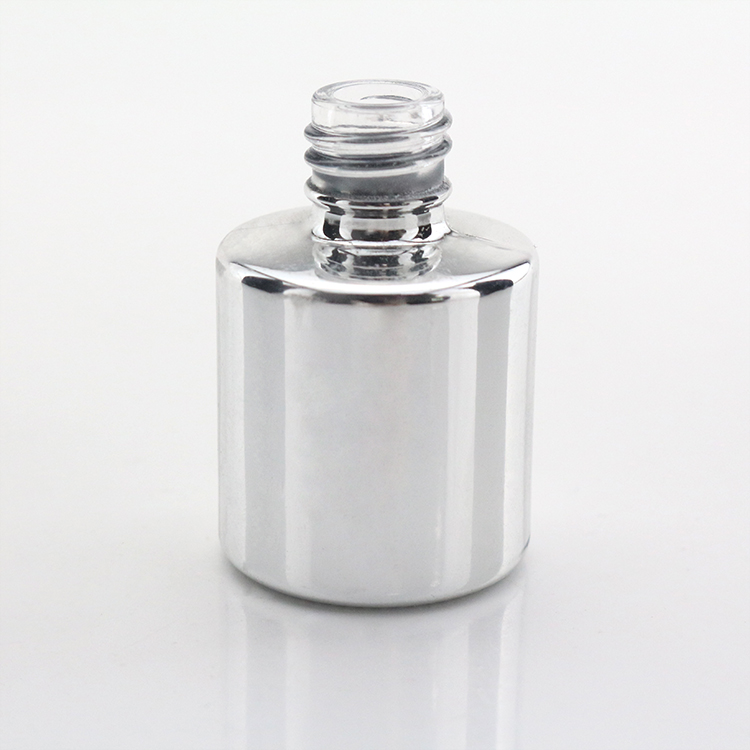 8ml Silver Round Glass UV Gel Nail Polish Bottle Nail Polish Container Wholesale