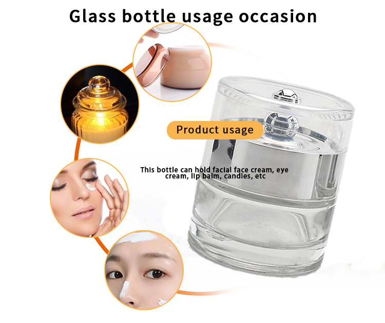glass cosmetic jars