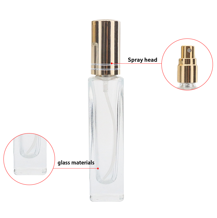 10ml 20ml clear slim perfume glass spray bottle manufacturer