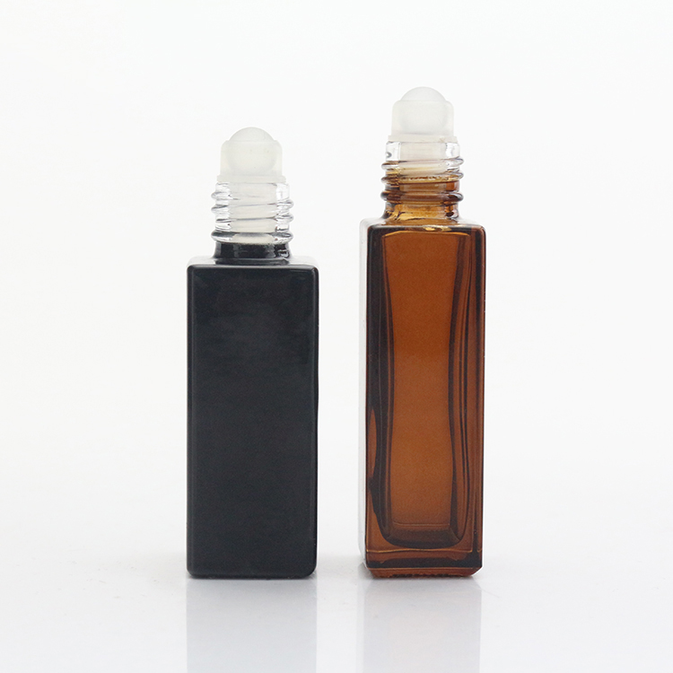 10ml Black Amber Small Perfume Essential Oil Eye Oil Glass Roller Bottles Custom