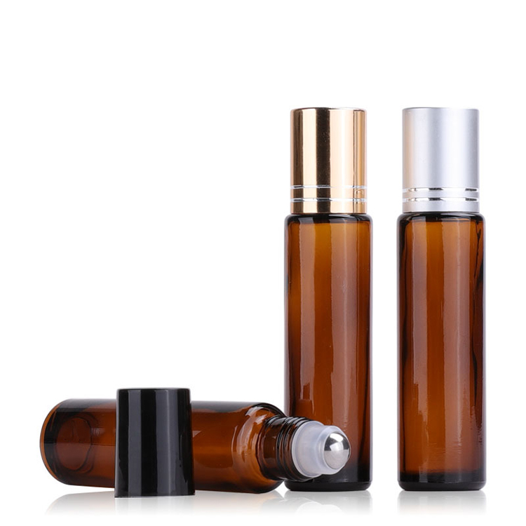 10ml Empty Amber Perfume Eye Cream Glass Roller Bottles Suppliers