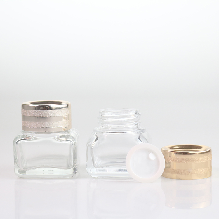 Empty 15ml Cream Jars Clear Glass Face Cream Jars Wholesale