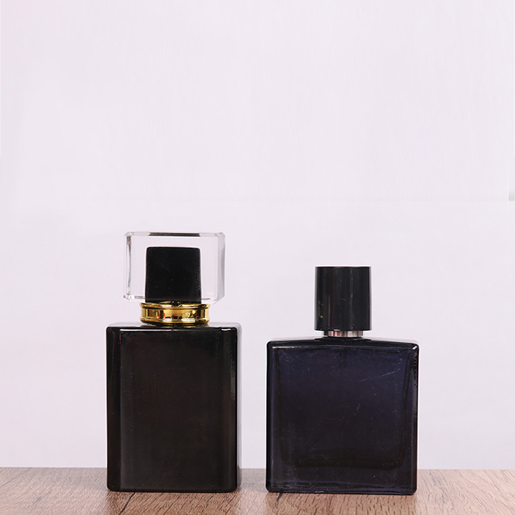 30ML 50ML Black Square Perfume Bottle Glass Perfume Bottles Wholesale