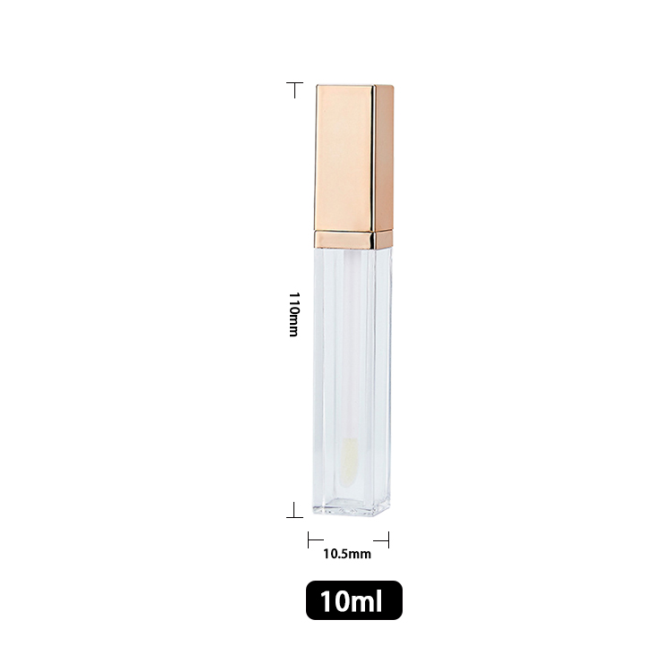 Suppliers 10ml Lip Gloss Tubes With Wand Clear Plastic Square Lip Gloss Tube