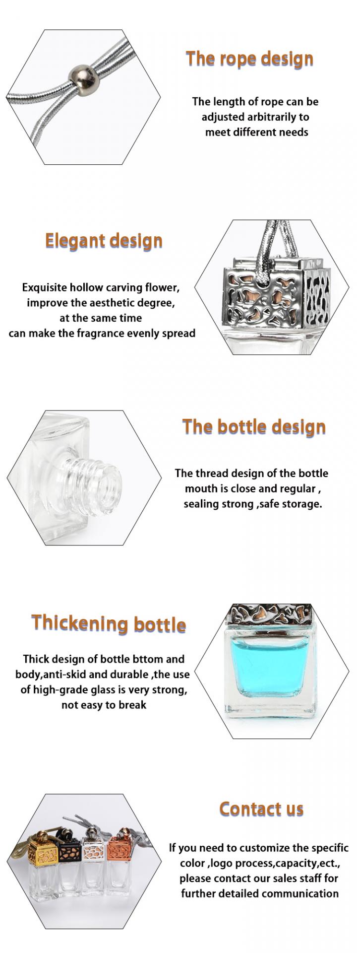 glass bottle car air freshener