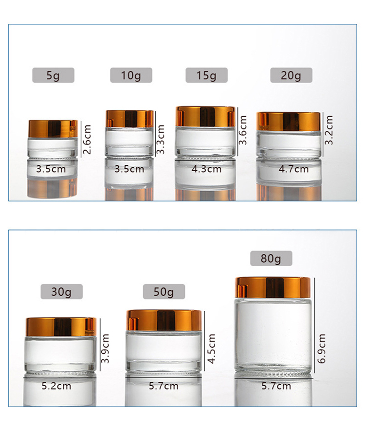 5g 10g cosmetic jars wholesale 15g 20g glass face cream eye cream mask jar