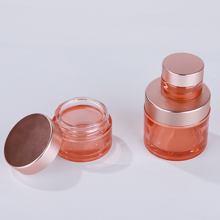 30g 50g rose gold face cream container glass mask eye cream jar manufacturer
