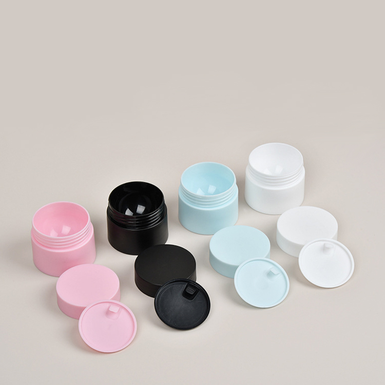 0.5 oz 1 oz small plastic pot jars pink blue black white cosmetic jar wholesale