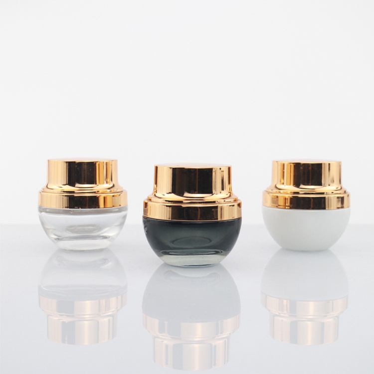 custom 20g luxury empty cosmetic jars small black cream bottle face cream jar