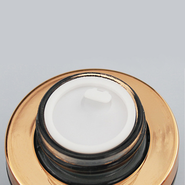custom 20g luxury empty cosmetic jars small black cream bottle face cream jar