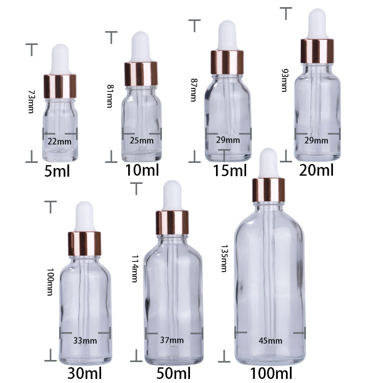 clear 30ml glass dropper bottles wholesale