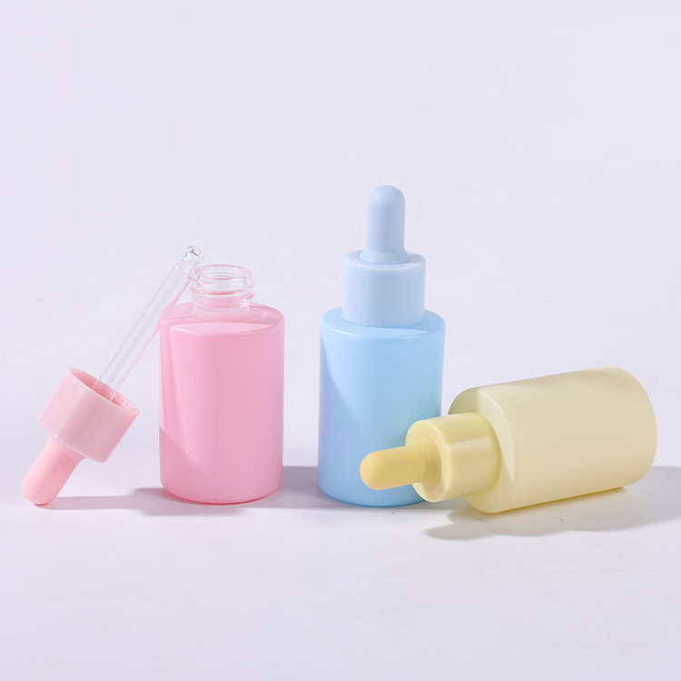macaron color glass tincture bottles