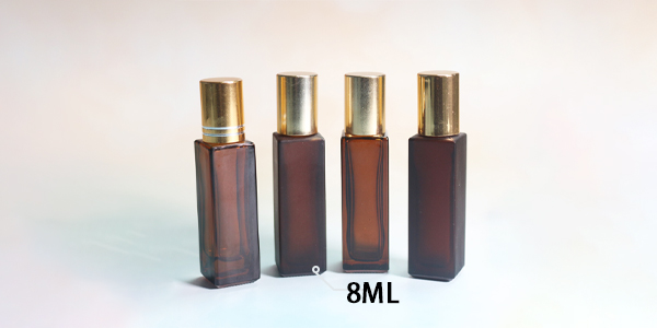 8ml Square Amber Roller Bottles Wholesale Essential Oil Glass Roll On Bottle