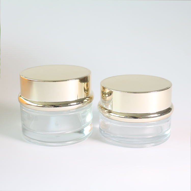30G Clear Glass Lotion Jars 50g Empty Makeup Containers Manufacturer