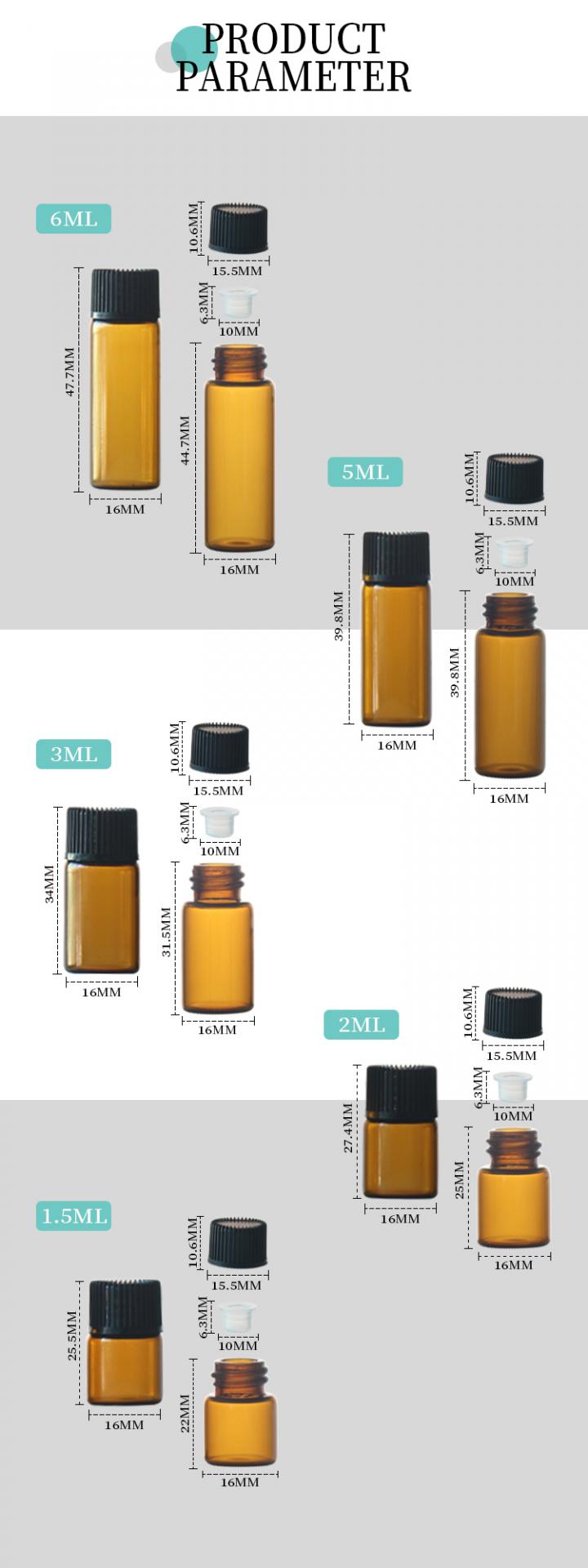 amber glass vials