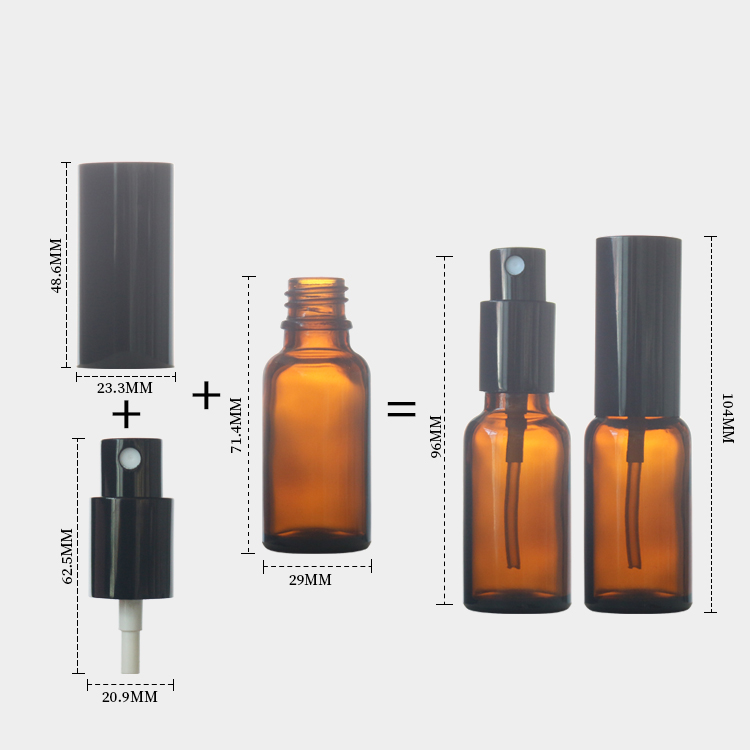 Amber Glass 20ml Dropper Bottles Essential Oil Sample Bottle Manufacturer