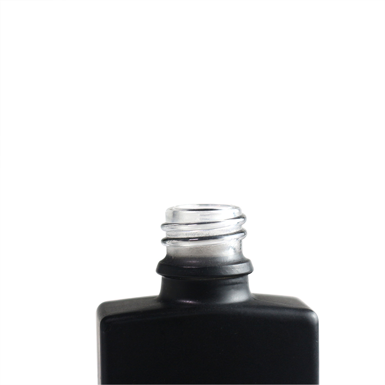 Square Glass 30ml Essential Oil Dropper Bottle Clear Black Frosted Suppliers